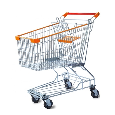 Carretilla al por mayor del carro del supermercado de las compras de la cesta de alambre