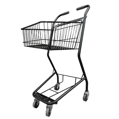 Wholesale Convenience Grocery Supermarket 4 Wheeled Shopping Trolley Carts Galvanize