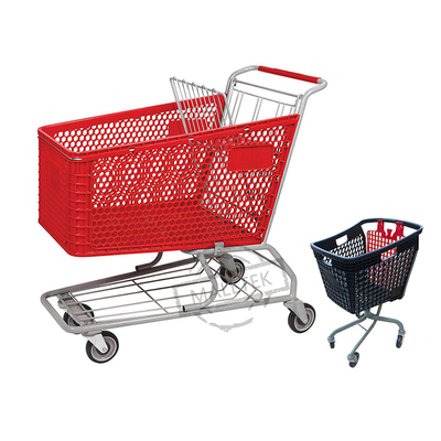 New Design Grocery Store Supermarket Easy-carry Pure Plastic Shopping Cart